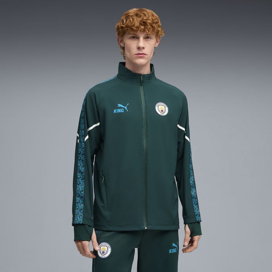 Manchester City Track Jacket King Ultimate Anthem - Green Terrain/Tropical Blue - Men's-SoccerKits Hub | Buy Soccer Jerseys Online